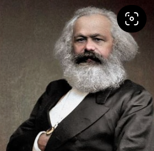 Retrato de Karl Marx como referencia visual para la investigación Izquierda, derecha, clase, libertad y poder.