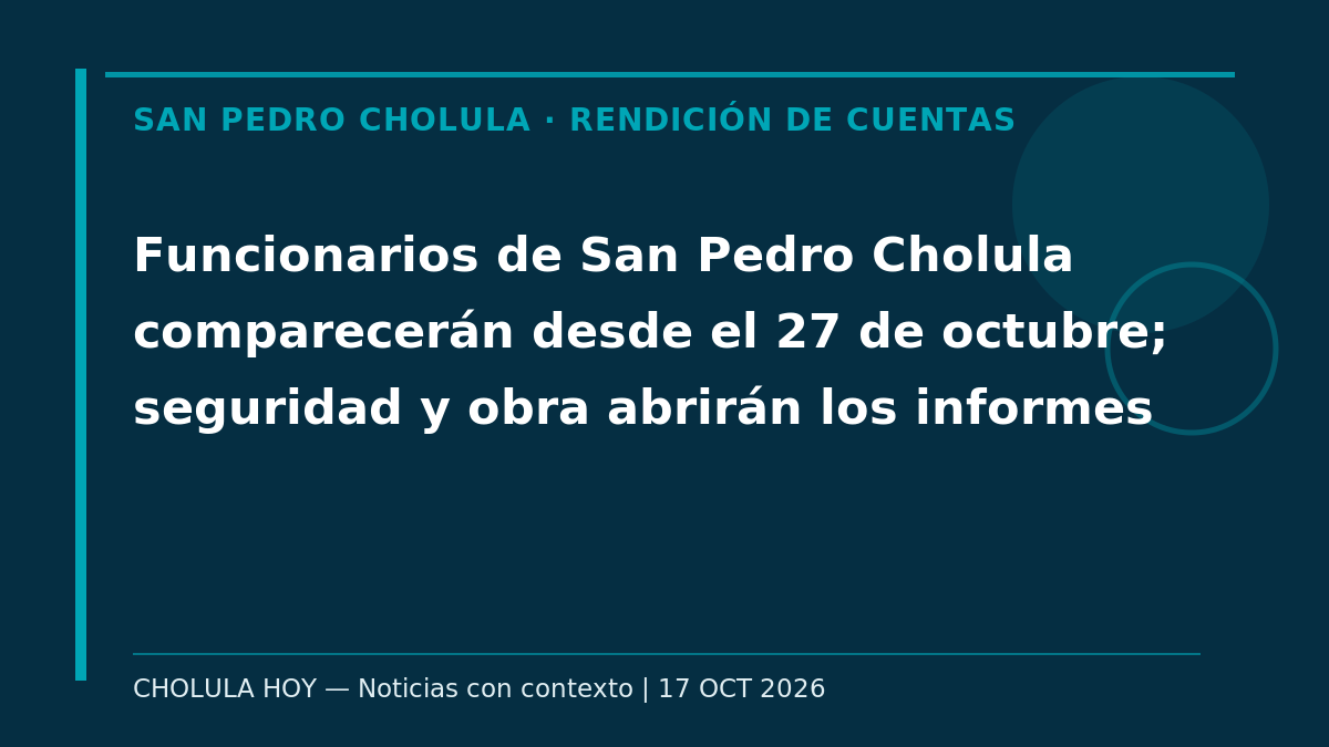 Ilustración informativa original de CHOLULA HOY. Imagen conceptual, no fotografía documental del hecho descrito.