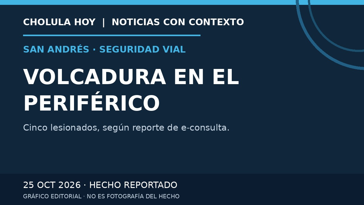 Gráfico editorial sobre la volcadura de Tlaxcalancingo; no corresponde a la escena real.