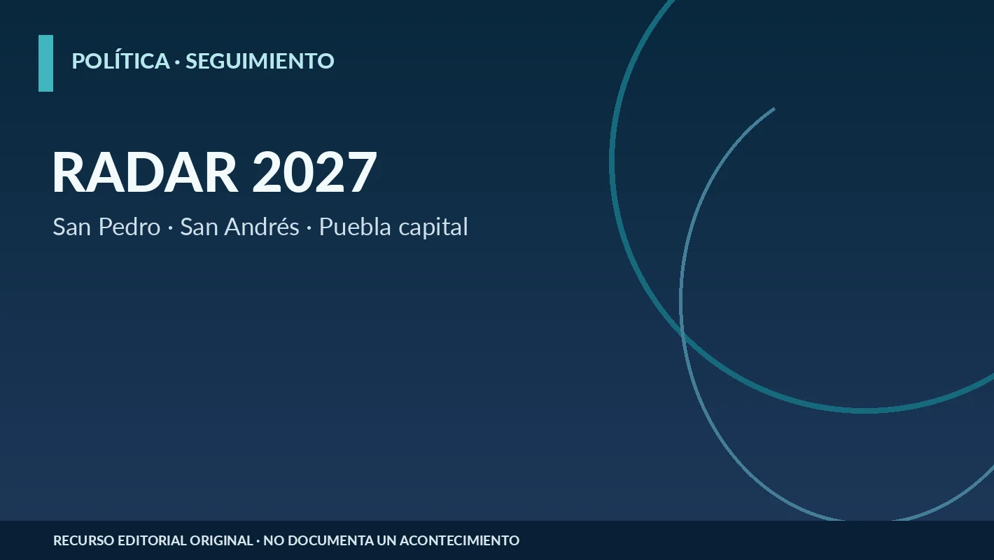 Identidad editorial RADAR 2027: San Pedro Cholula, San Andrés Cholula y Puebla capital