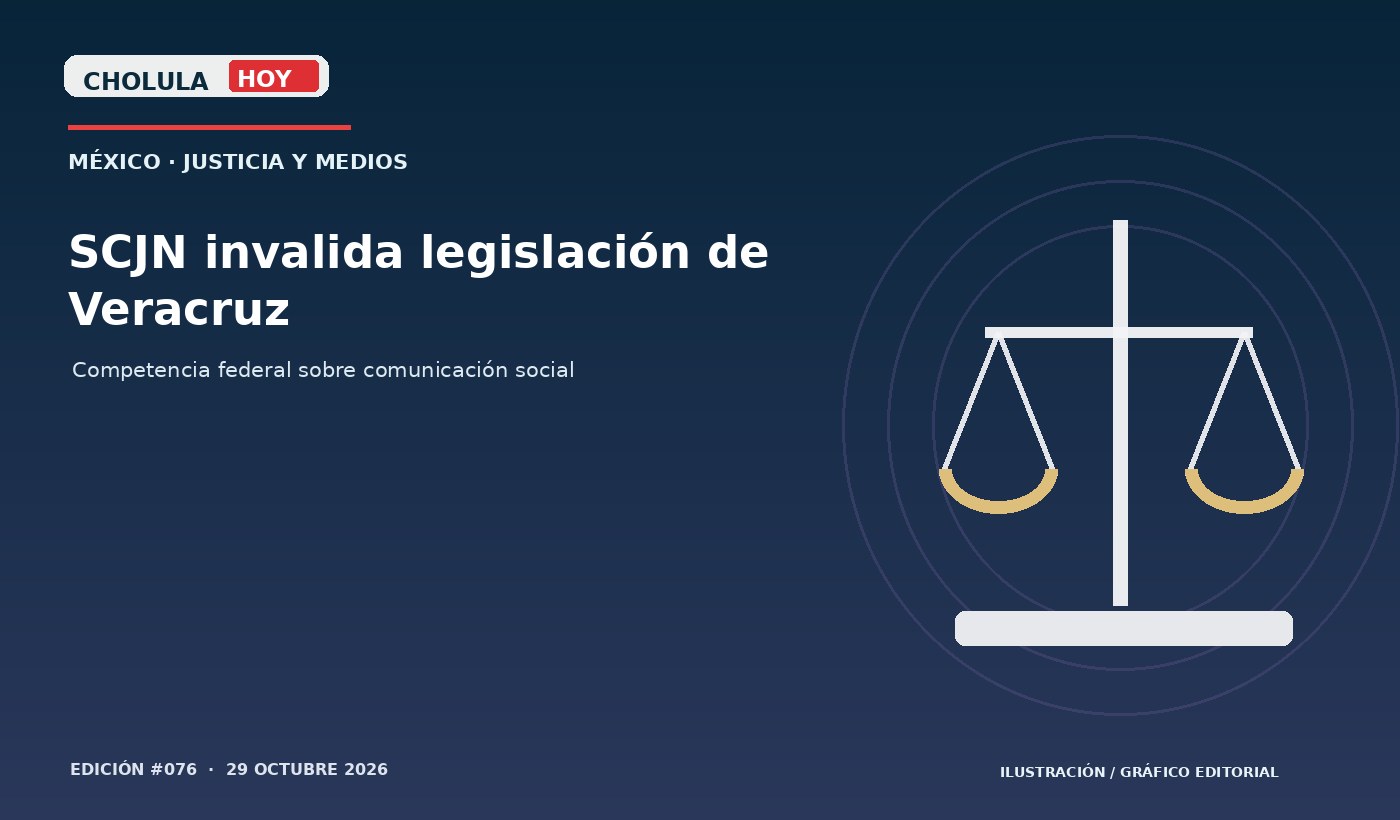 Gráfico editorial sobre la resolución de la Suprema Corte en materia de comunicación social.