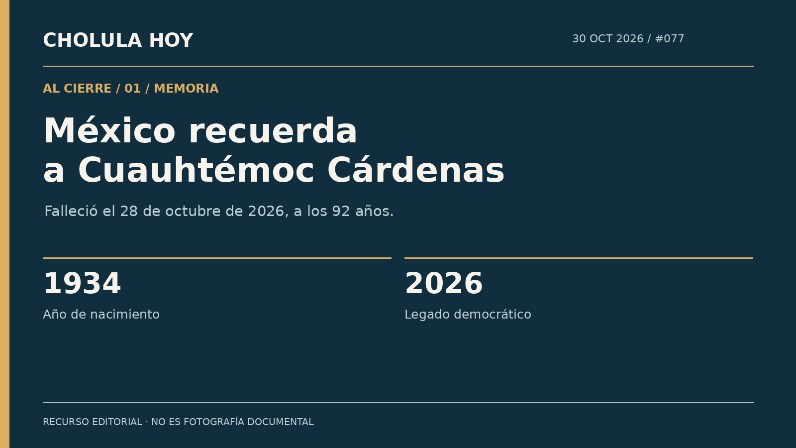 Recurso editorial de contexto: México despide a Cuauhtémoc Cárdenas