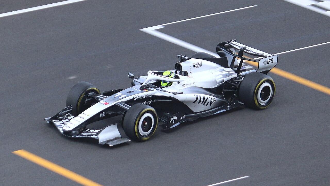 Cadillac de Sergio Pérez en la FP1 del Gran Premio de China de marzo de 2026. Archivo.