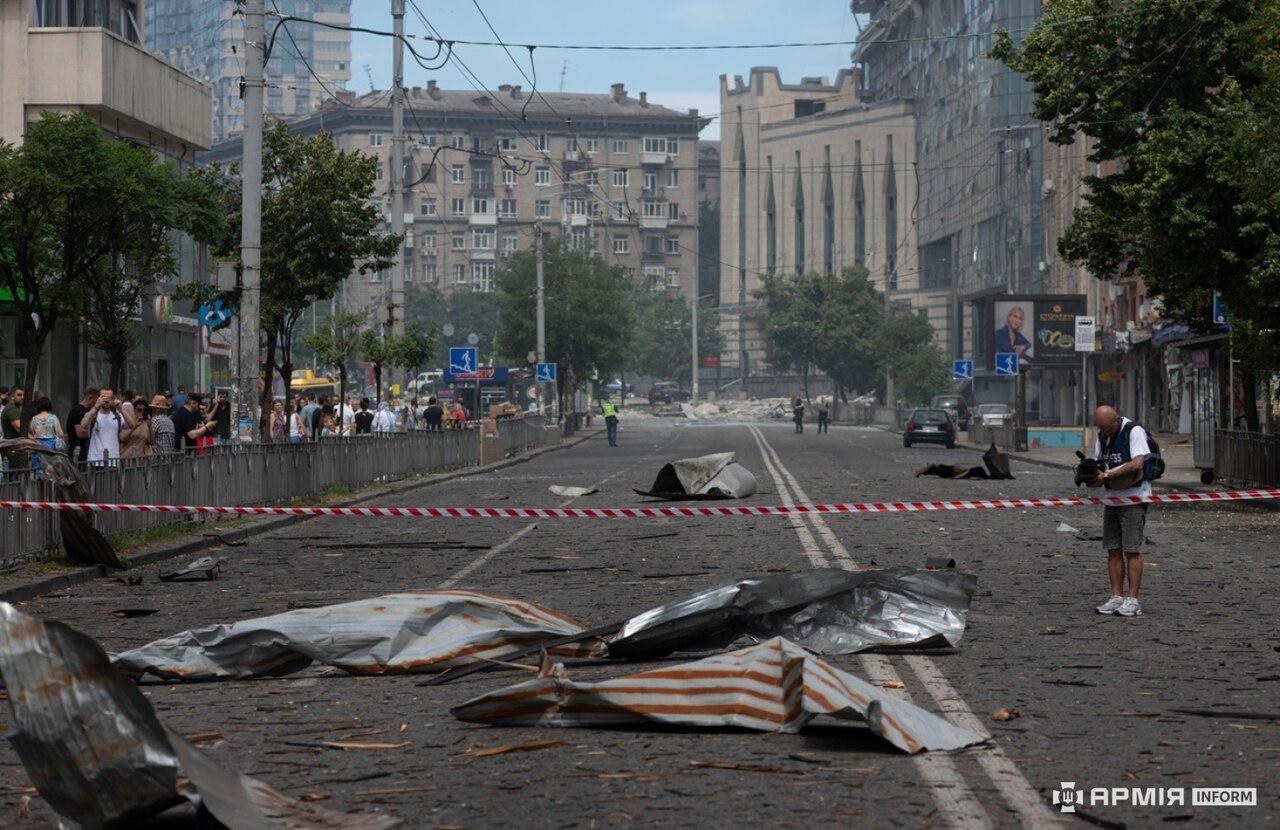 Calle de Kyiv después de un ataque el 8 de julio de 2024; imagen de archivo.