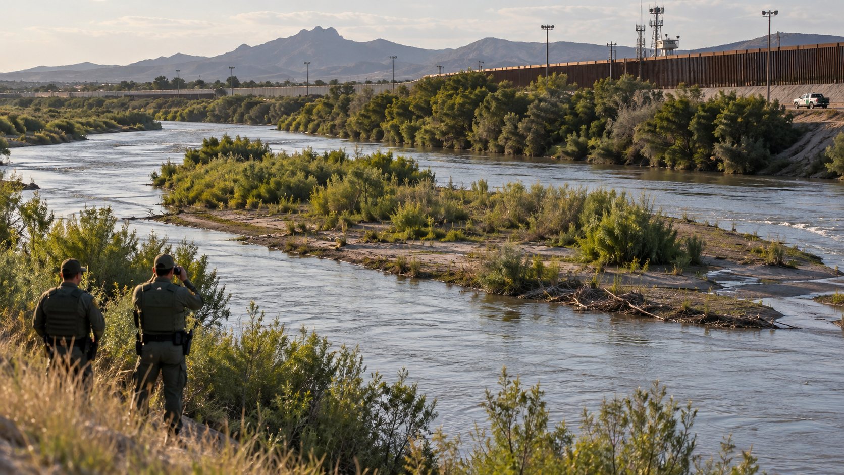 Río Bravo en la frontera México–Estados Unidos, imagen ilustrativa.